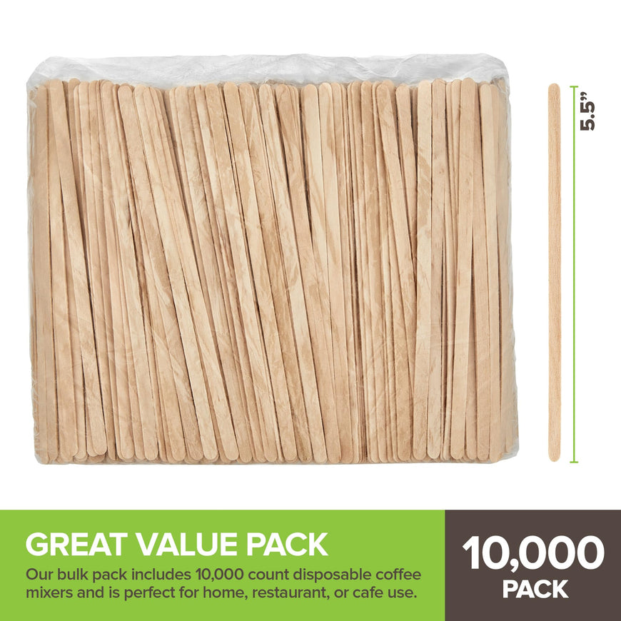 Wooden Coffee Stirrers 5 Inch 10,000