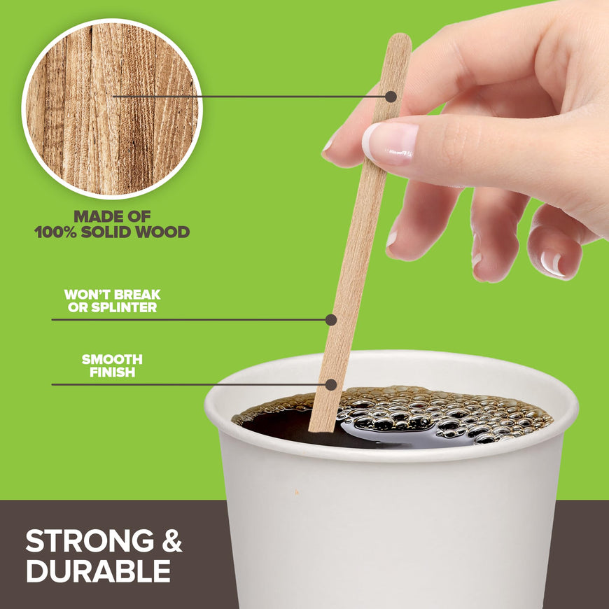Wooden Coffee Stirrers 5 Inch 10,000