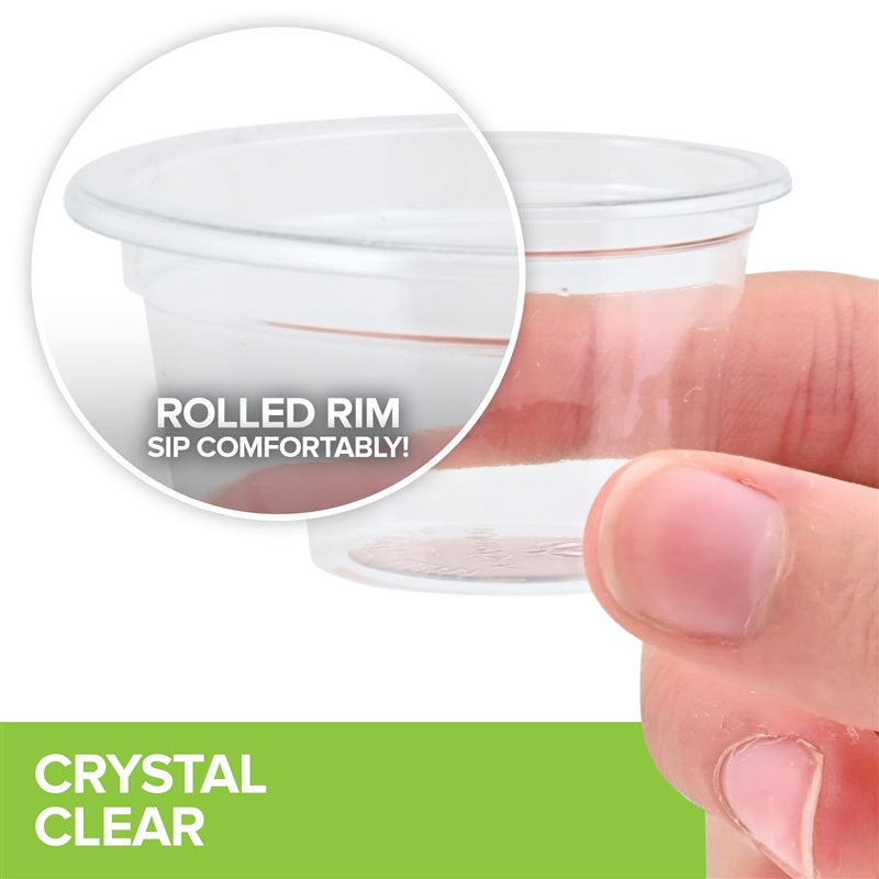 5200 Pcs Clear Shot Glasses 1 oz Plastic Cups for Jello Sauce and Condiments