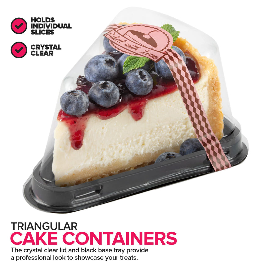 Cake Slice Containers & Stickers (1400 Pack)