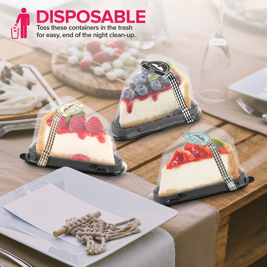 Cake Slice Containers & Stickers (1400 Pack)