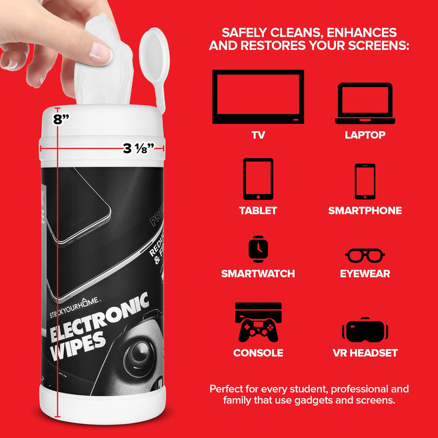 Electronic Wipes - 40 Wipes (32 Pack)