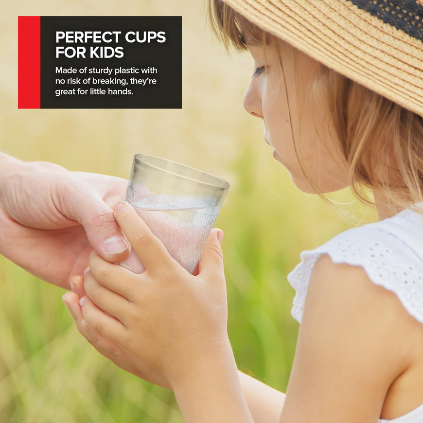 Clear Plastic Pebbled Tumbler (144 Pack)