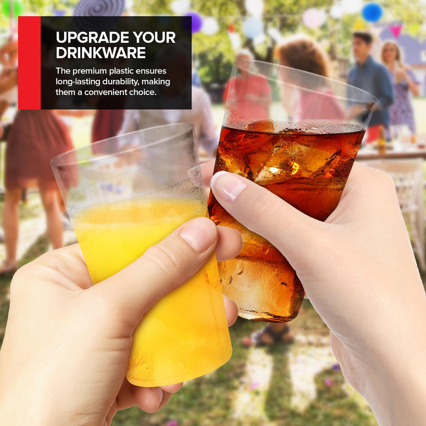 Clear Plastic Pebbled Tumbler (144 Pack)