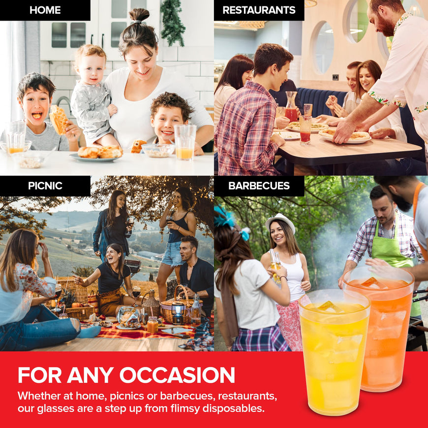 Clear Plastic Pebbled Tumbler (144 Pack)
