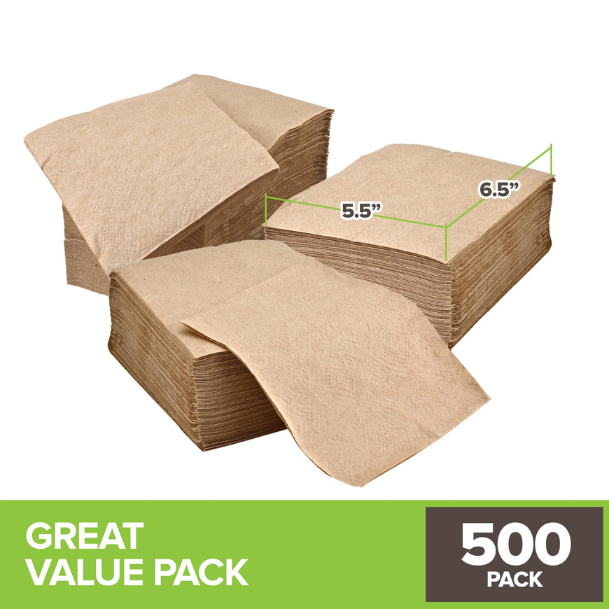 Brown Compostable Lunch Napkin - 500
