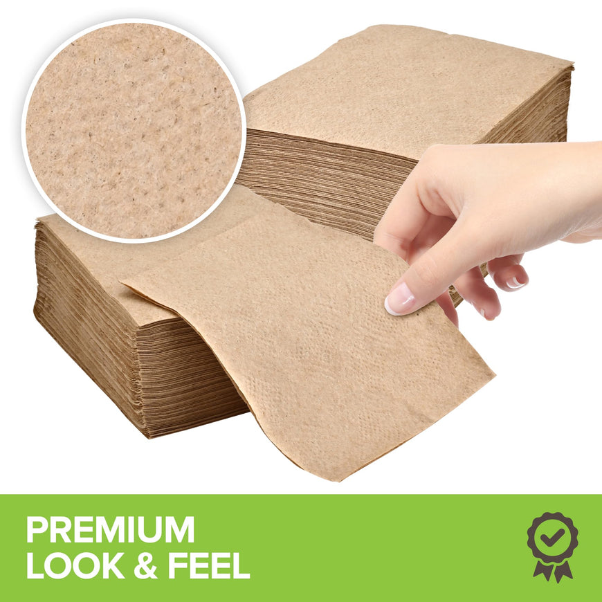 Brown Compostable Lunch Napkin - 500