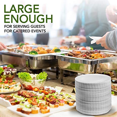 Stock Your Home 9-Inch Paper Plates Uncoated, Everyday Disposable Plates 9