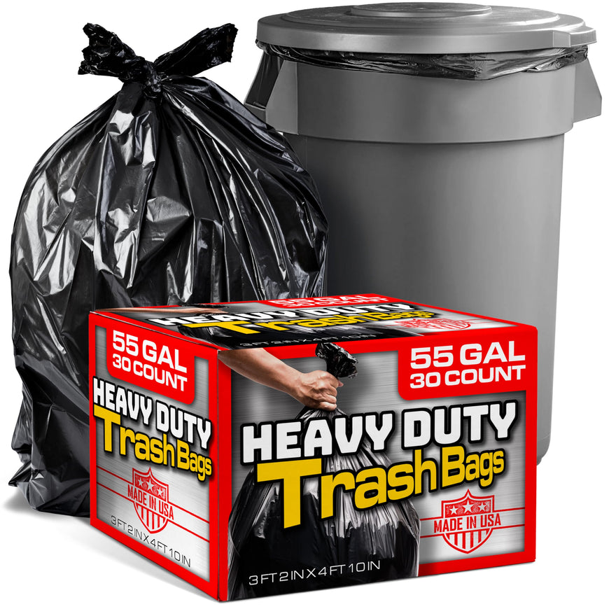 Stock Your Home 55 Gallon 2 Mil Contractor Trash Bag - 30 Pack