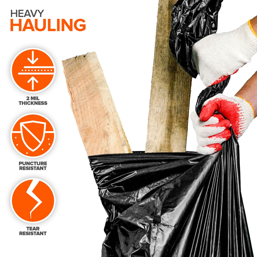 Stock Your Home 55 Gallon 2 Mil Contractor Trash Bag - 30 Pack