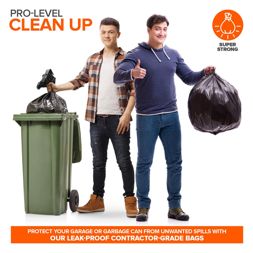 Stock Your Home 55 Gallon 2 Mil Contractor Trash Bag - 30 Pack