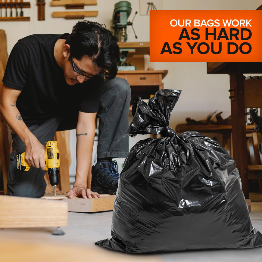 Stock Your Home 55 Gallon 2 Mil Contractor Trash Bag - 30 Pack