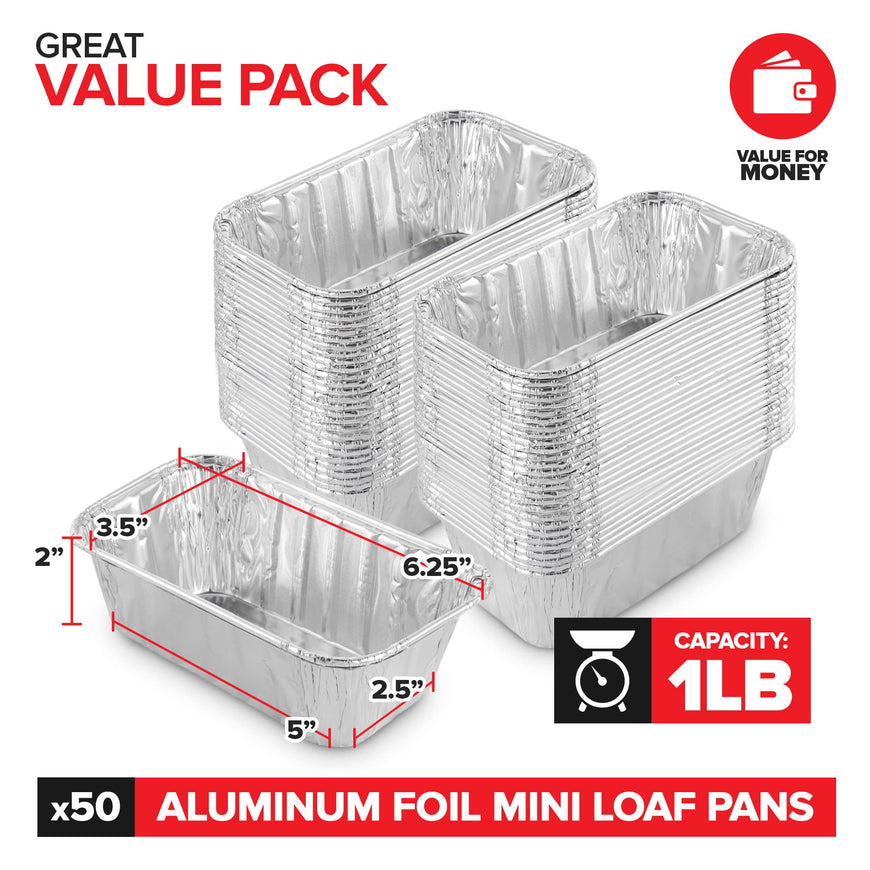 1 lb Loaf Pan (50 Pack)