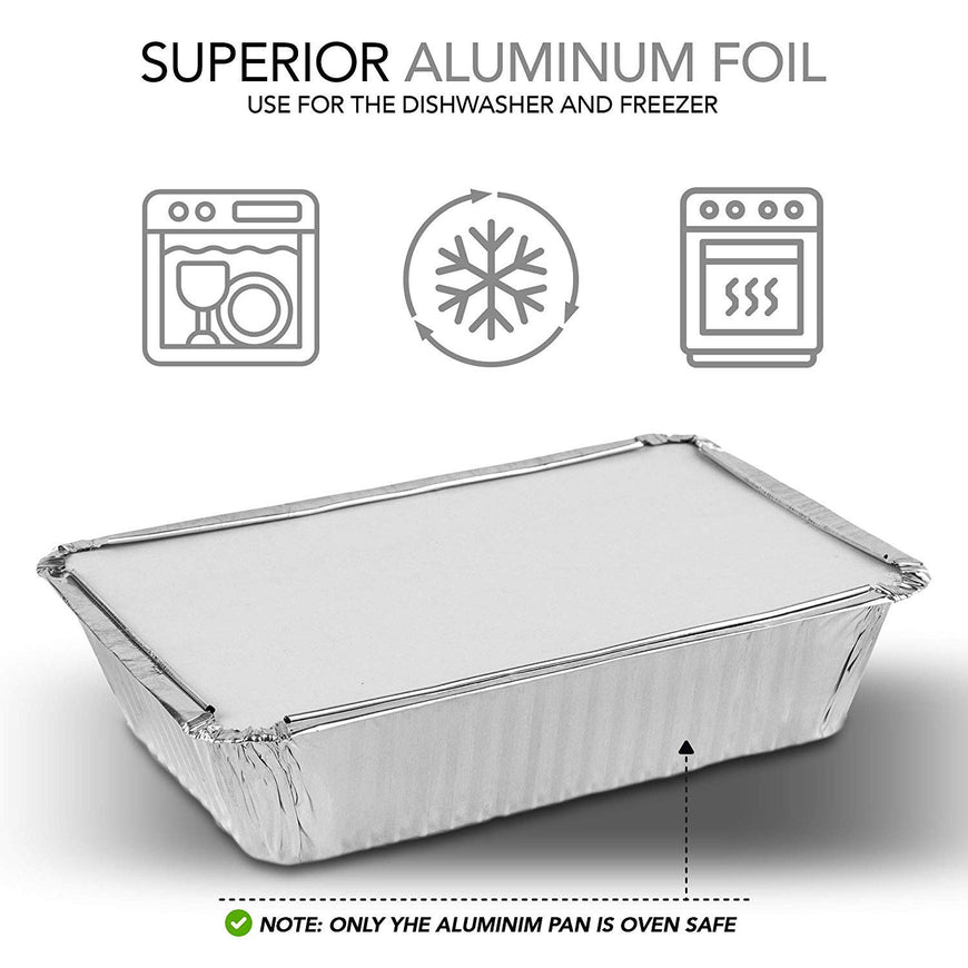 2 lb Oblong Pan - Carboard lid - 50 Pack
