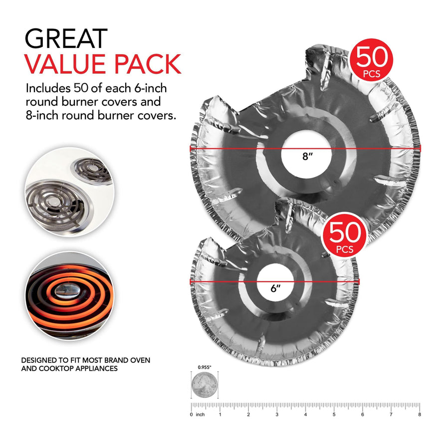 Electric Foil Burner Covers (100 Pack)