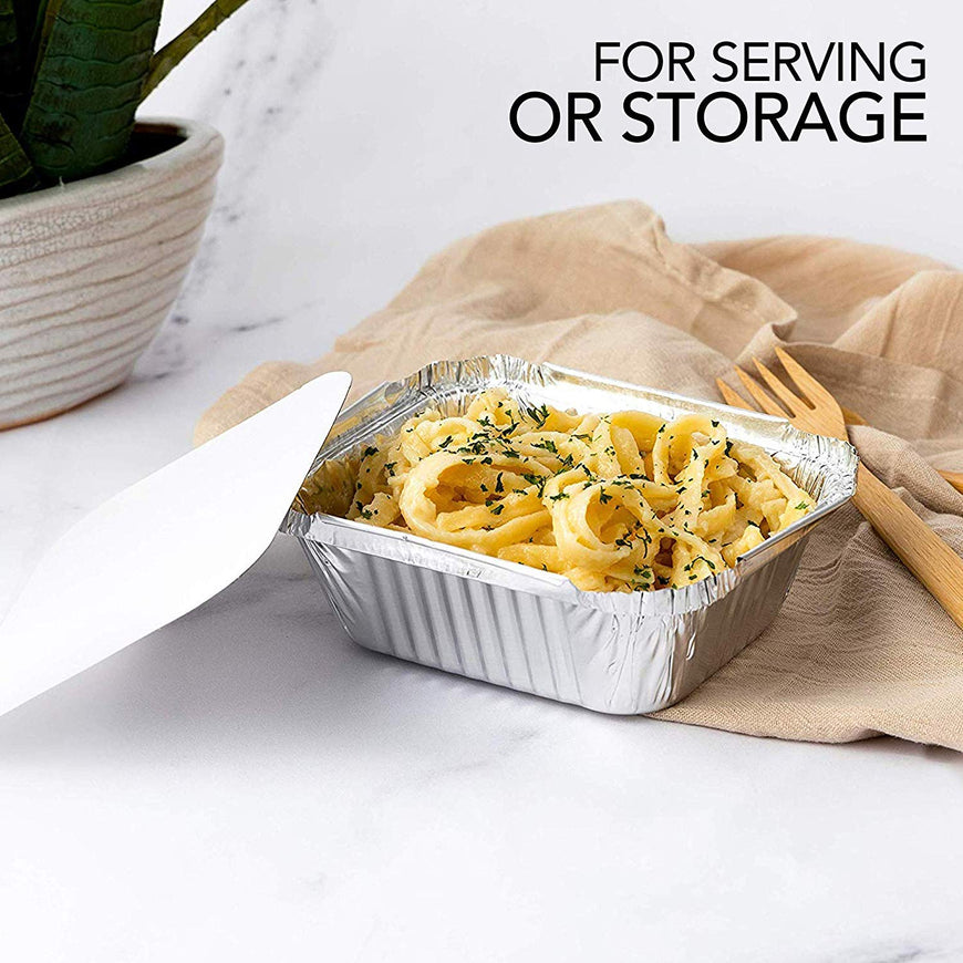 1lb Oblong Pan - Cardboard Lid - 50 Pack