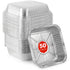 8x8 square foil pan with plastic lids - 50 Pack