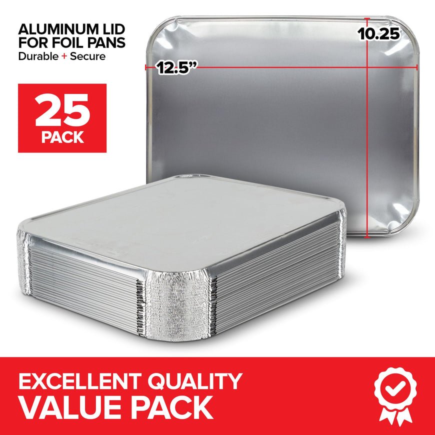 9x13 Foil Pan Lids (25 Pack)