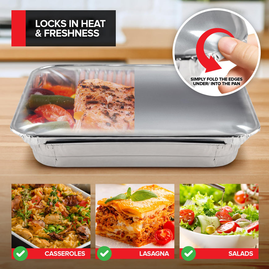 9x13 Foil Pan Lids (25 Pack)