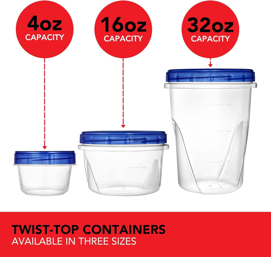 Twist Top Containers - 4oz (288 Pack)