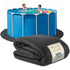 Above Ground Pool Liner Pad, 24' Foot Round, Pre-Cut Heavy Duty Outdoor Pool Pads for Above Ground Pools, Black Swimming Pool Liners for Padding and Protection, Thick Pool Mats to Prevent Punctures