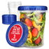 Stock Your Home 32oz Plastic Containers with Twist Top Lids (3 Pack) – Quart Freezer Containers for Leftovers, Airtight Reusable Soup Storage, Microwave & Dishwasher Safe