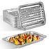 Stock Your Home Disposable Aluminum Foil Broiler Pan (10 Pack) for Oven - Durable Broiling Drip Trays with Ribbed Bottom Surface for BBQ Grill-Like Texture - 13x9 Inch Pans