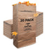 30 Gallon Kraft Lawn and Leaf Bags (20 Pack) Eco-Friendly Heavy Duty Large Paper Trash Bags, Tear Resistant Yard Waste Bags for Grass Clippings, Wet and Dry Leaves, Weeds, Twigs