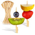 3.5" Bamboo Skewers (200 Pack) - Heavy Duty, Ideal for Appetizers, Fruit Kabobs, Parties & Cocktails