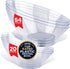 Multi-Pack Clear Plastic Serving Bowls (6 Pack) 3 x 54oz Large Disposable Candy Dishes, 3 x 20oz Buffet Containers, Chips, Popcorn, Snacks, Punch, Salad Bar, Parties, Bridal Shower, Party Supplies