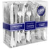 160 Pcs Silver Plastic Silverware Set - 80 Forks, 40 Spoons, 40 Knives, Heavy Duty Disposable Utensils, Elegant Flatware for Dinner Party, Wedding, Holiday Parties