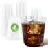 12oz Disposable Stemless Wine Glasses, 50 Pack, Commercially Compostable Cold Cups, Cocktail Cups, Round Bottom Plastic Cups, PLA Cups for Wine, Soda & Cocktails, Stock Your Home