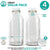32-Oz Glass Milk Bottles with 8 White Caps (4 pack) - Food Grade Milk Jars with Lids - Dishwasher Safe - Bottles for Milk, Buttermilk, Honey, Maple Syrup, Jam, Barbecue Sauce- Stock Your Home