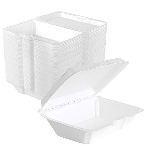 Stock Your Home Plastic 5 x 5 Inch Clamshell Takeout Trays (25 Count)