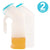 Male Urinal with Glow in The Dark Lid (2 Bottles, 32 Oz Each)