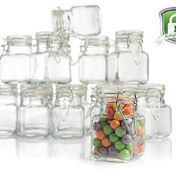 3 oz Small Glass Jars With Airtight Lids, Glass Spice Jars - Leak Proo –  Stock Your Home