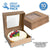 10 x 10 x 2.5 Inch Kraft Pie Box with Viewing Window (10 Count)-Medium Bakery Box - Auto Pop Cake Box Design - Pie Box with Viewing Window for Strawberries, Smash Hearts, Pastry,Treats-Stock Your Home