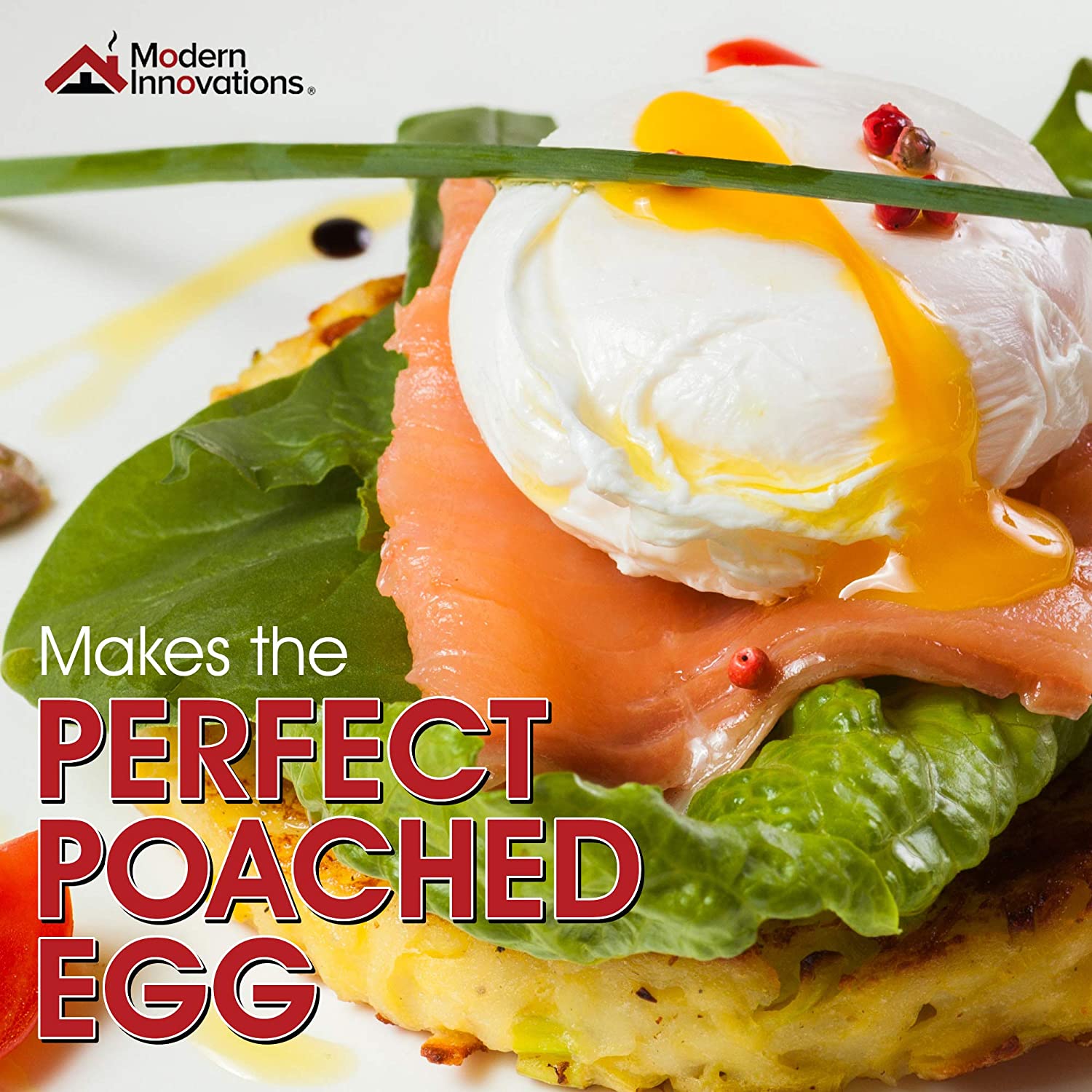  Modern Innovations Egg Poacher Pan for Perfect Poached Eggs,  Nonstick Cups Poached Egg Maker Pan, Stainless Steel Easy Egg Cooker,  Poaching Eggs Benedict Maker, Silicone Spatula: Home & Kitchen