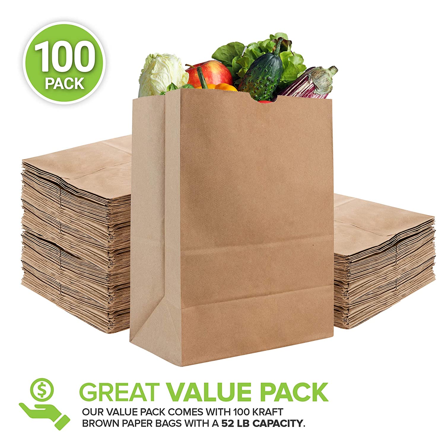 Paper Sandwich Bags Bulk Wax Paper (200 Pack) 7 x 6 x 1 Wet Wax