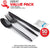 Stock Your Home Plastic Cutlery Packets with Salt & Pepper in Black (50 Count) - Wrapped Cutlery - Plastic Utensils Individually Wrapped for Take Out, Delivery, Cafeterias, Restaurants, Uber Eats