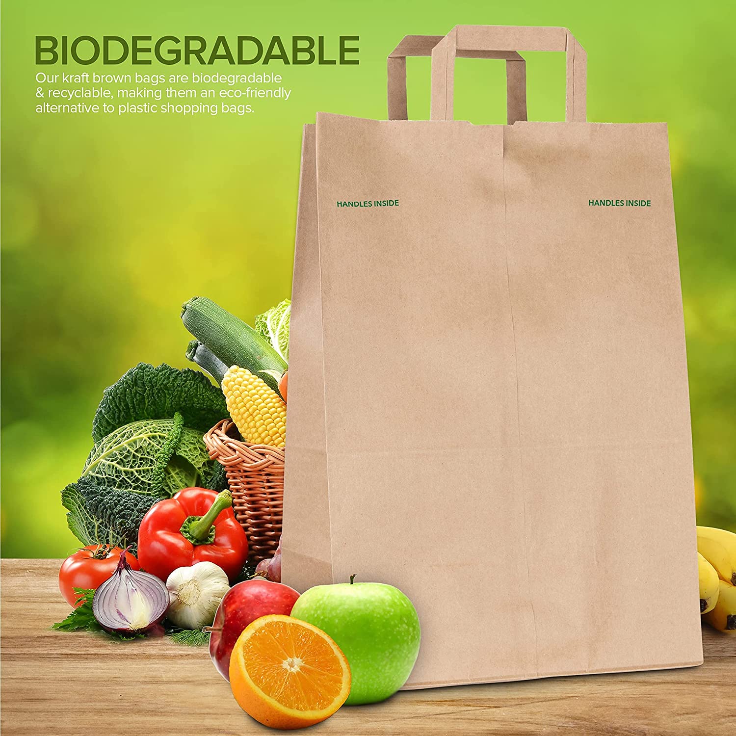 Shop Our Kraft Paper Shopping Bags with Handles Collection