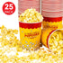 Stock Your Home 32 Oz Popcorn Bucket (25 Count) Paper Popcorn Cups for Movie Theater Concsession Carnival Party - Yellow and Red Reusable Popcorn Containers