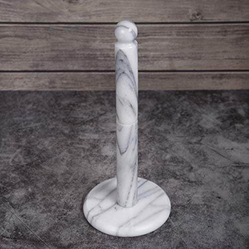 Creative Home Natural Marble Paper Towel Holder Kitchen Towel Dispenser, 5.5