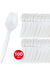 Stock Your Home White Plastic Sporks 100 Pack