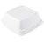 Stock Your Home 6 x 6 Clamshell Takeout Box (50 Count) - Foam Containers for Food - Small to Go Containers - Insulated Styrofoam Containers for Food, Sandwiches, Side Salads, Pasta, Delis, Cafes