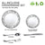 Silver Floral Rim Plastic Dinnerware (125-Piece) Plastic Plates, Plastic Forks, Plastic Knives, Plastic Spoons - Service for 25 Guests Place Setting for Wedding, Party, Baby Shower, Birthday, Holiday