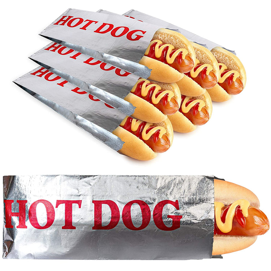 Stock Your Home Printed Foil Hot Dog Bag - 200 Count