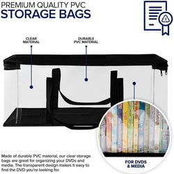 Clear Vinyl Zipper Storage Bags for Rug Hooking