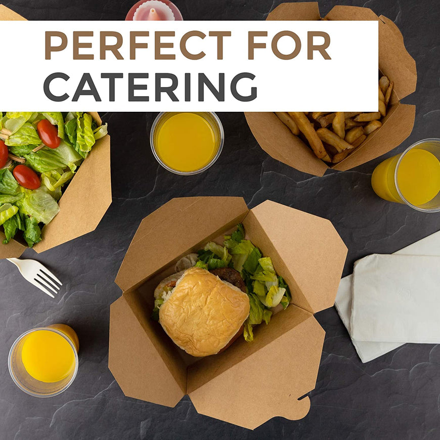 Stock Your Home Microwaveable Take Out Food Containers, 30 oz, 50 Pack