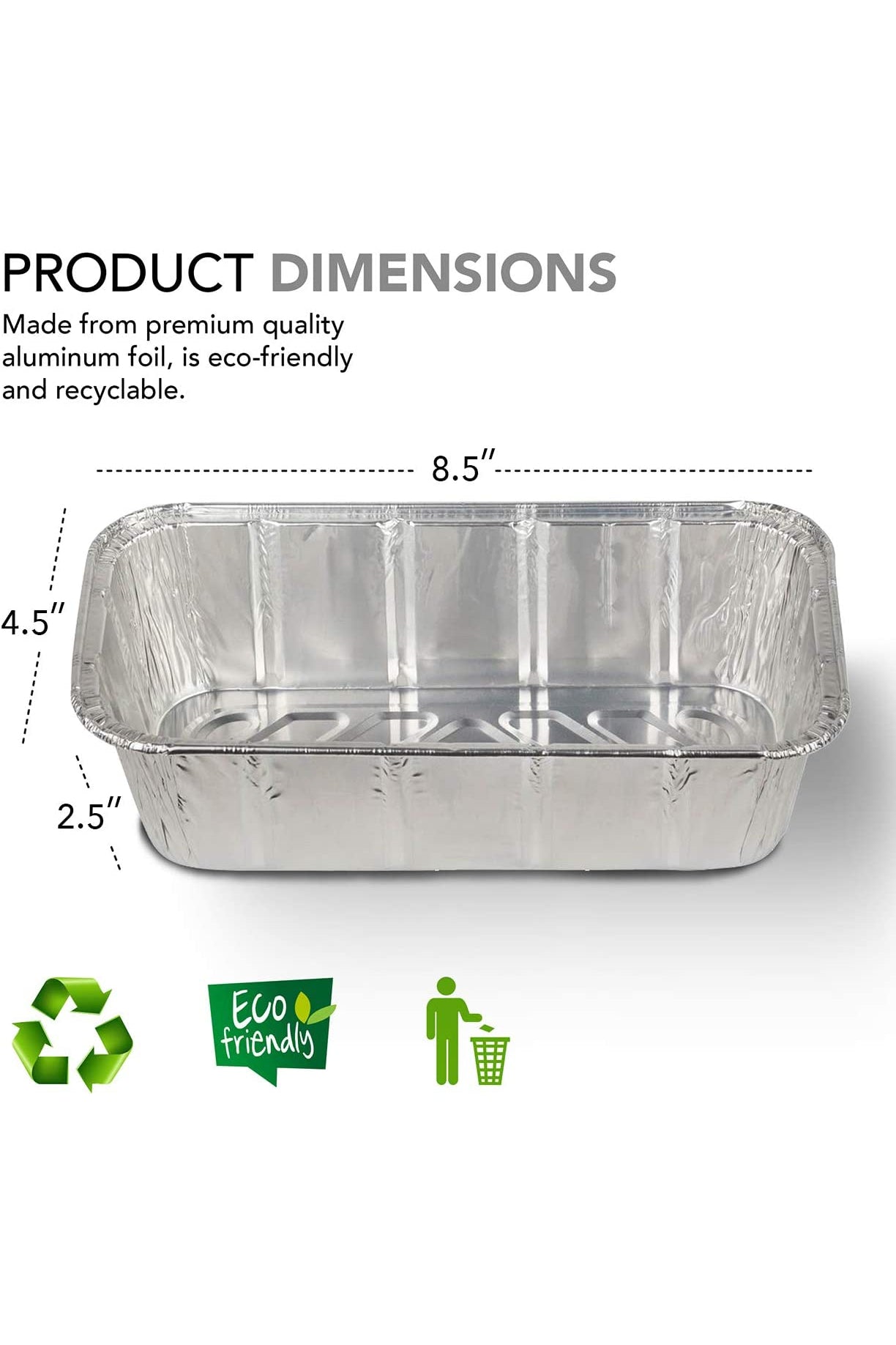 Choice 2 lb. Aluminum Foil Loaf Pan - 500/Case